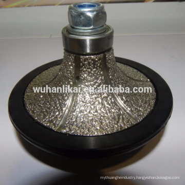 Medium Hardness Diamond Abrasive diamond Vacuum brazed bullnose grinding profile wheel